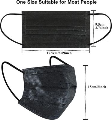 Masque facial jetable plat de niveau 2 ASTM avec pince à nez élastique CE ISO 13485 FDA 98%