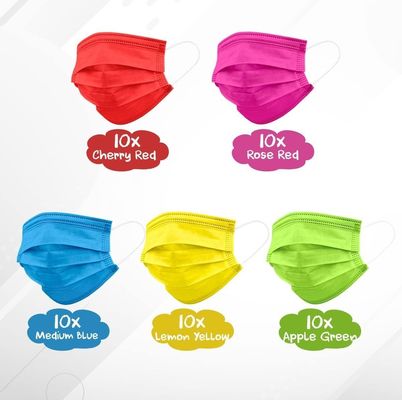 Masque facial jetable sans stérilisation à 3 couches à boucle d'oreille pour enfants adolescents 14,5*9,5 cm