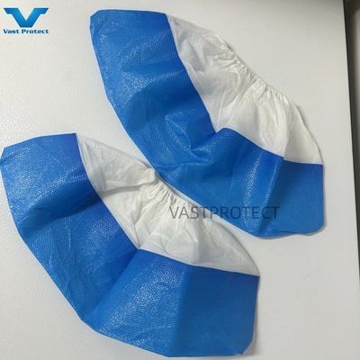 PP CPE anti-dérapant bleu blanc élastique VPT-bouteille de protection protection à usage unique
