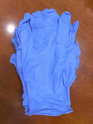 Gants à base de nitrile bleu sans latex et sans poudre certifié ISO longueur 240 mm pour la manipulation des aliments