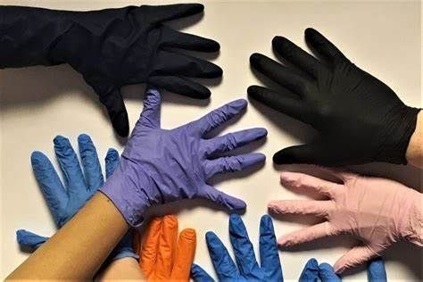 Examen médical jetable Gants de nitrile bleu boîtier certifié ISO de 10 boîtes 100 gants
