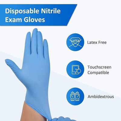 Gants en nitrile polyvalents avec offre de conception en matière et en poudre