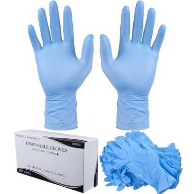 Gants en nitrile polyvalents avec offre de conception en matière et en poudre