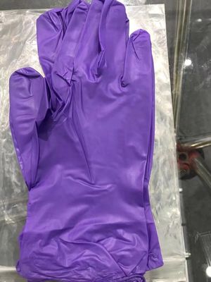 240 mm de longueur Gants d'examen jetables non stériles sans poudre mélangés à du nitrile et du vinyle