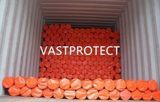 12 pieds x 100 pieds Double Orange PE Poly Tarps Roll personnalisation et poids en grammes 20-260GSM