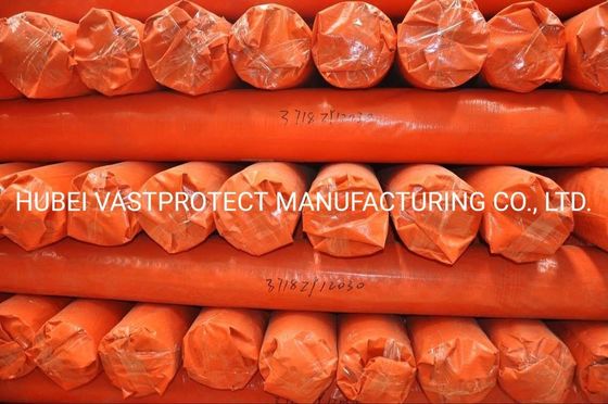 12 pieds x 100 pieds Double Orange PE Poly Tarps Roll personnalisation et poids en grammes 20-260GSM