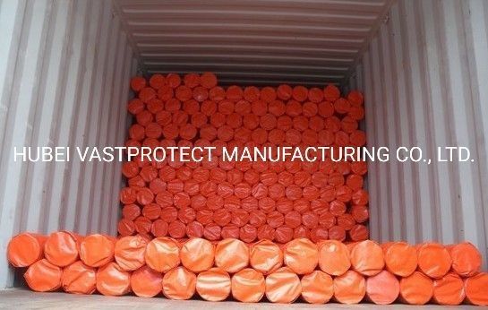 12 pieds x 100 pieds Double Orange PE Poly Tarps Roll personnalisation et poids en grammes 20-260GSM
